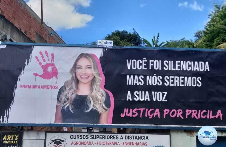 Caso Pricila: família coloca outdoor pedindo justiça