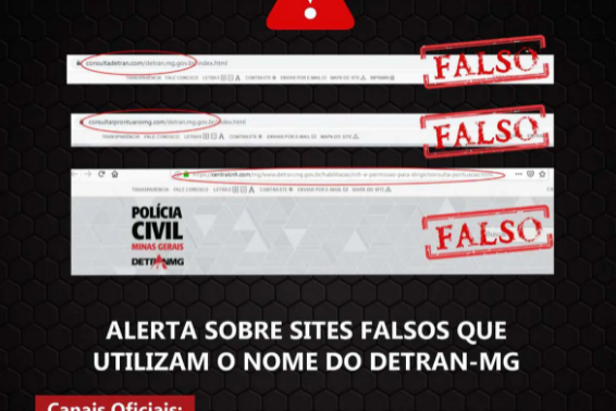 Golpistas criam site com logomarca do Detran