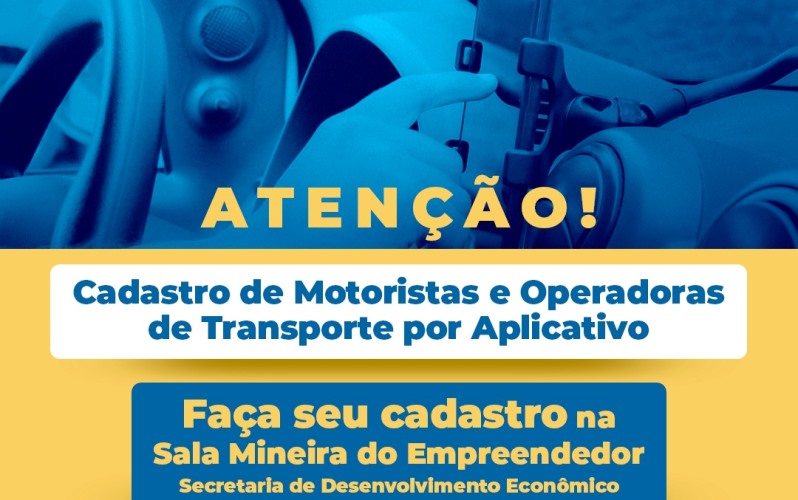 Cadastro de motoristas e operadoras por app encerra dia 26