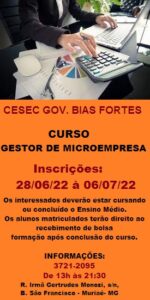 Curso Gestor de Microempresa no Cesec