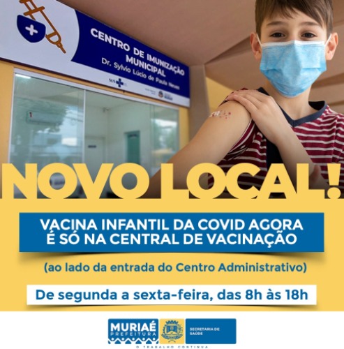 Covid-19: mudança no local de aplicação da vacina infantil