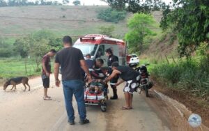 Motoqueiro fica ferido em acidente na MG 265