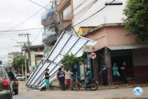 Os estragos da tempestade em Muriaé