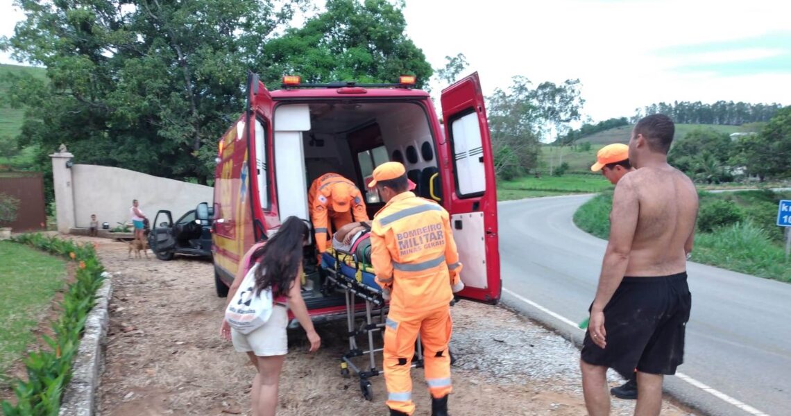 Motoqueiro fica ferido em acidente na MG265