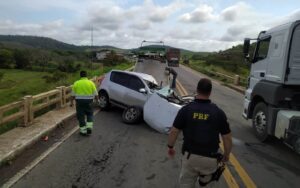 Quatro feridos em acidente na BR 116