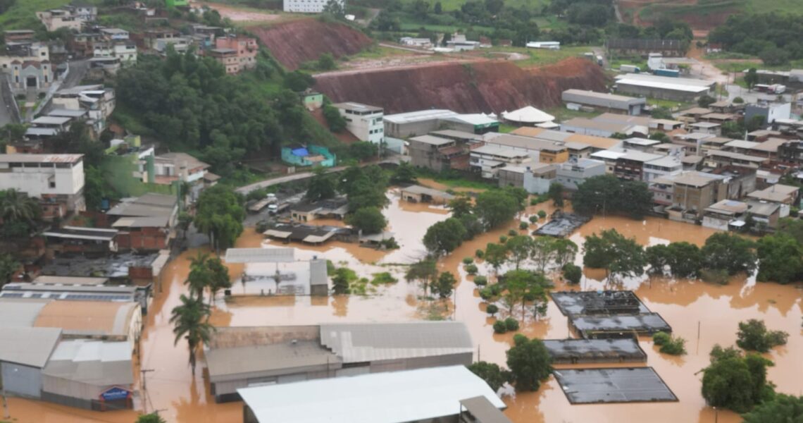 Imagens aéreas mostram Muriaé após as chuvas