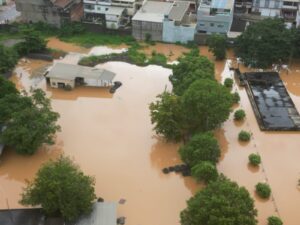 Imagens aéreas mostram Muriaé após as chuvas 