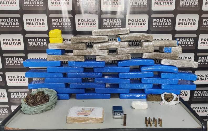 PM apreende cerca de 40 kg de drogas