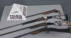 PM apreende armas em Eugenópolis