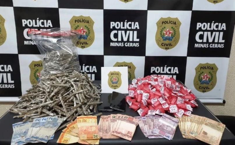 Trio é preso com pinos de cocaína e maconha