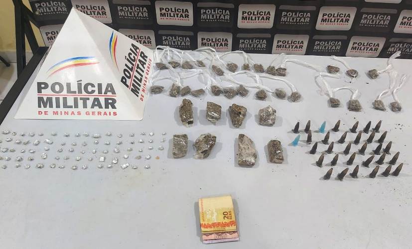 Polícia Militar prende suspeito e drogas