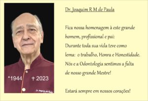 Falecimento: Dr. Joaquim R.M de Paula