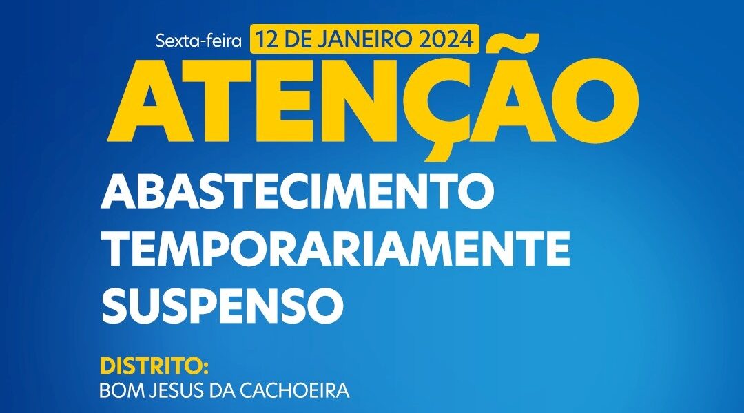 Bom Jesus terá abastecimento de água comprometido