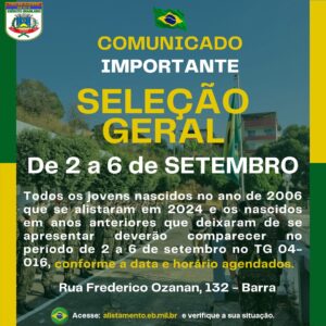 Alistamento Militar: Seleção Geral 