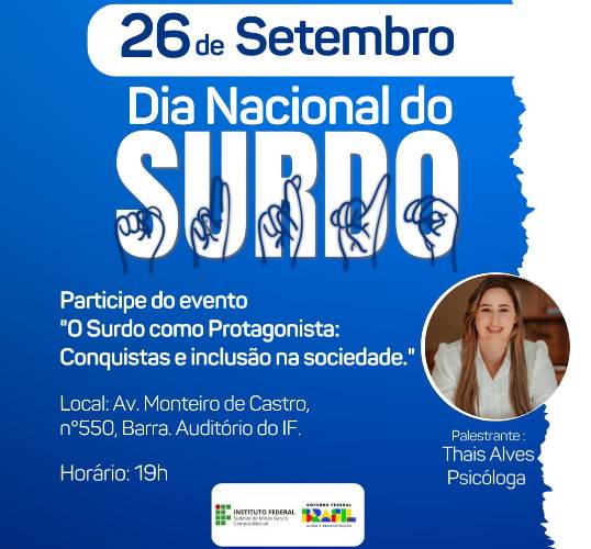 IF Sudeste promove palestra pelo “Dia Nacional do Surdo”